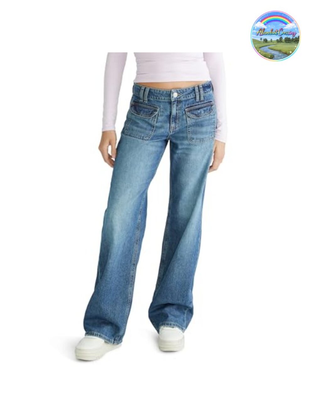 Women's Low-Rise Baggy Wide-Leg Jeans Rigid Denim Recycled Cotton